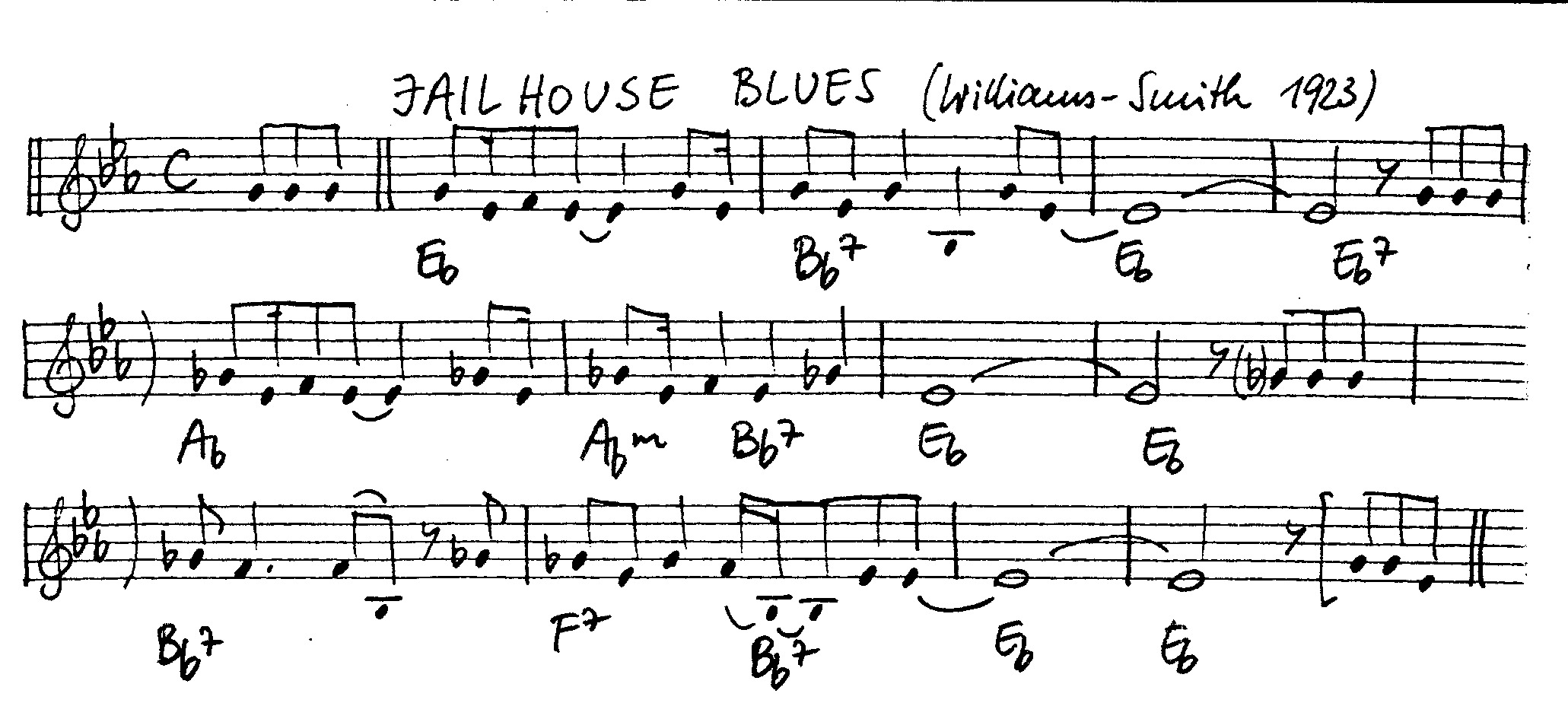 jailhouse blues leadsheet – book us for your next 20s or gatsby event